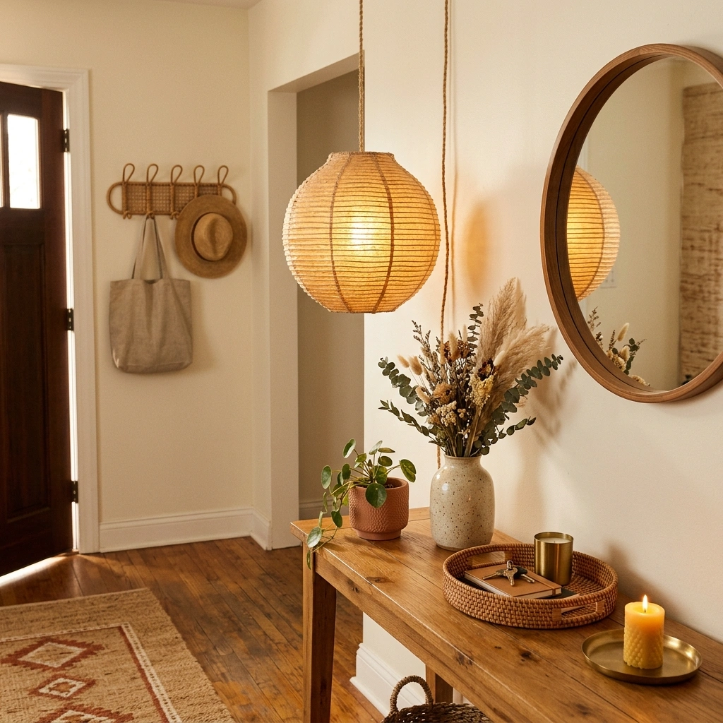 11. Paper Lantern Pendant for Diffused Warmth