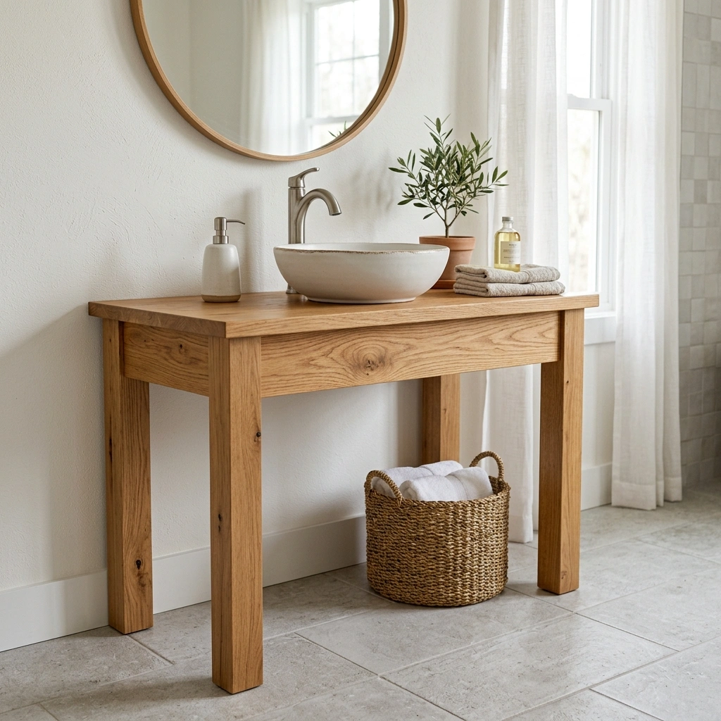 12. Vessel Sink on a Console-Style Vanity