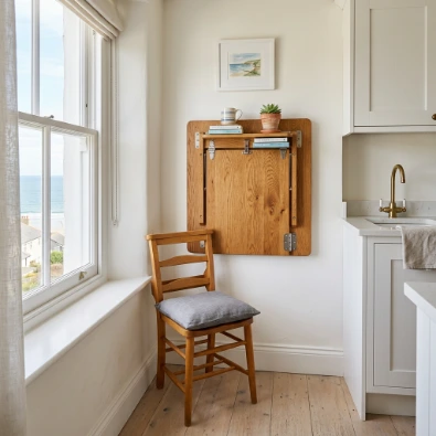 14. Fold-Down Breakfast Nook Table
