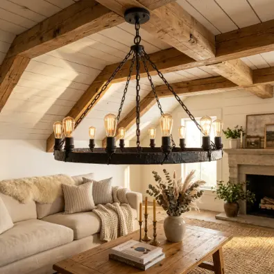 3. Oversized Iron Chandelier