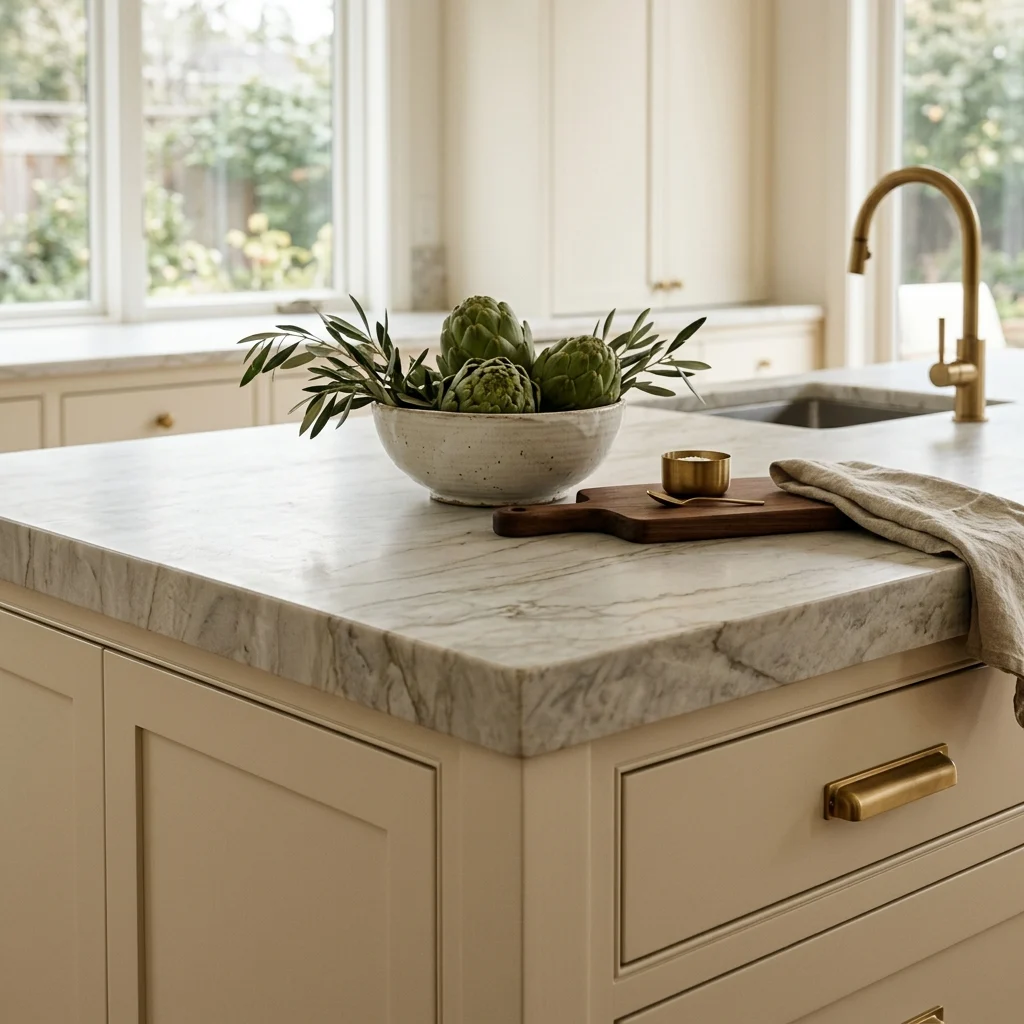 1. Honed Natural Stone or Porcelain Slab Surfaces for Tactile Richness