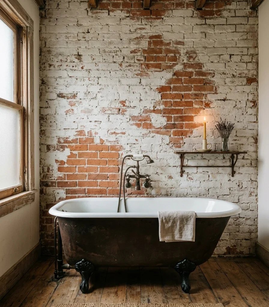 10. Add an Exposed Brick or Brick-Look Accent Wall