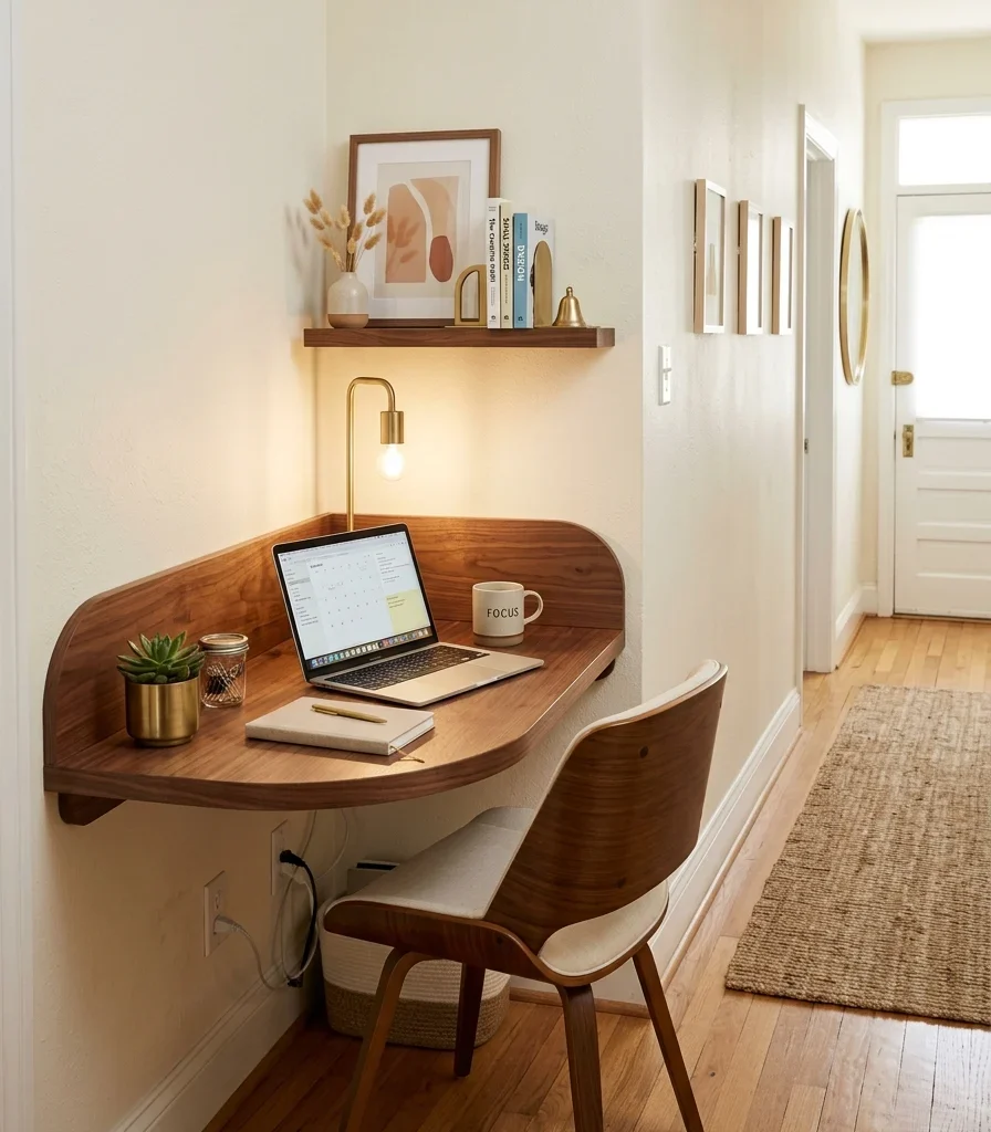 11. A Curved-Back Desk for Tight Walkways