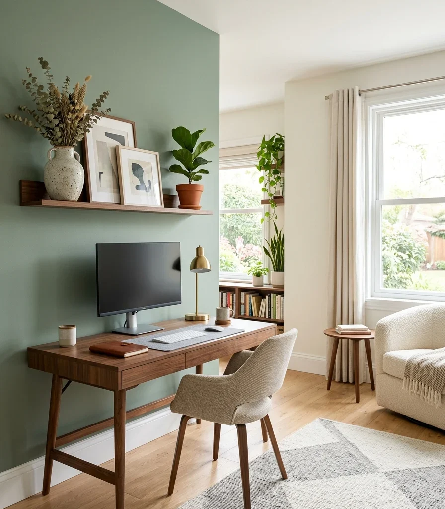 11. Split the Wall Two-Tone to Separate Work Zone From the Rest of the Room