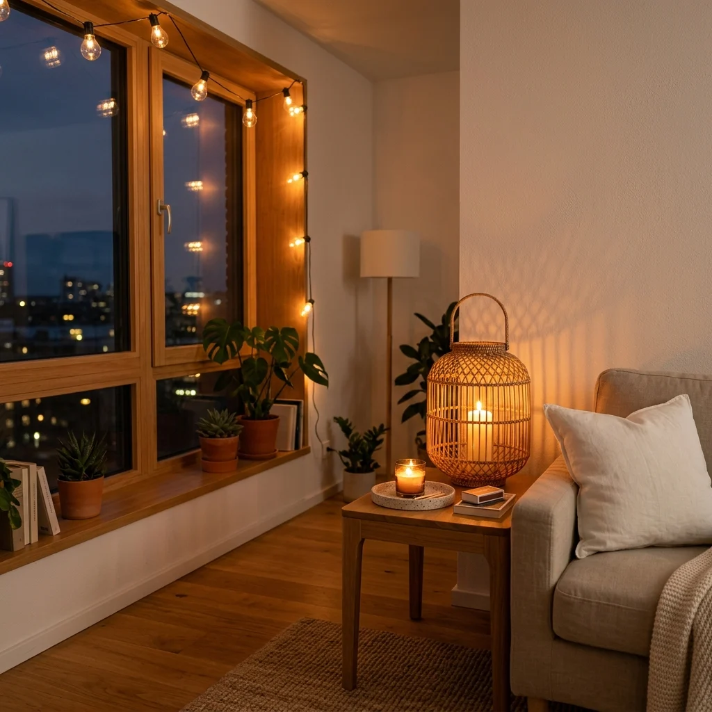 11. String Lights and Lanterns for Renter-Friendly Ambient Glow
