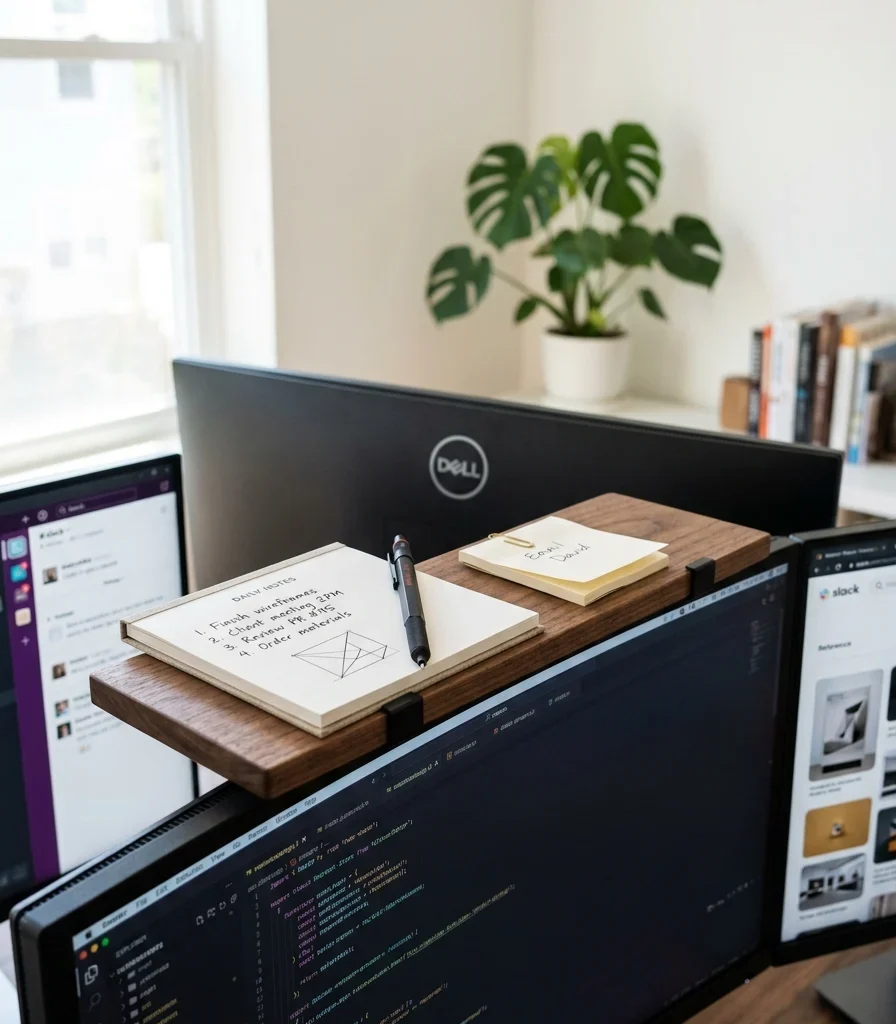 12. Add a Monitor-Top Shelf for Small Accessories