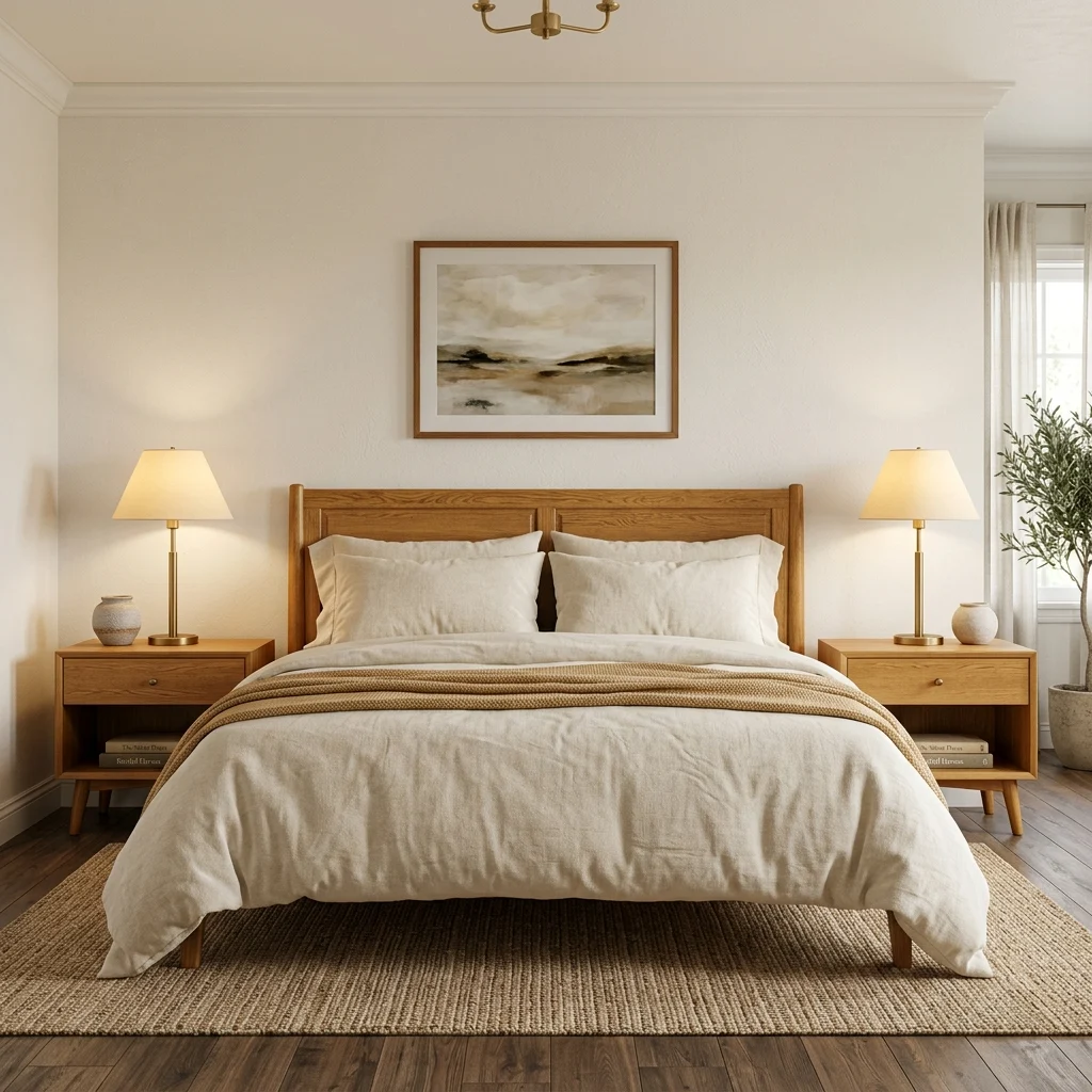 12. Matched Bedside or Side Table Pair for Symmetry
