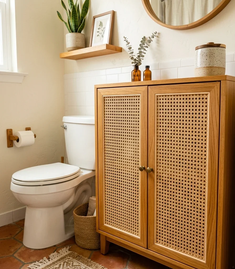 13. Add a Cane-Front Cabinet for the Water Closet Zone