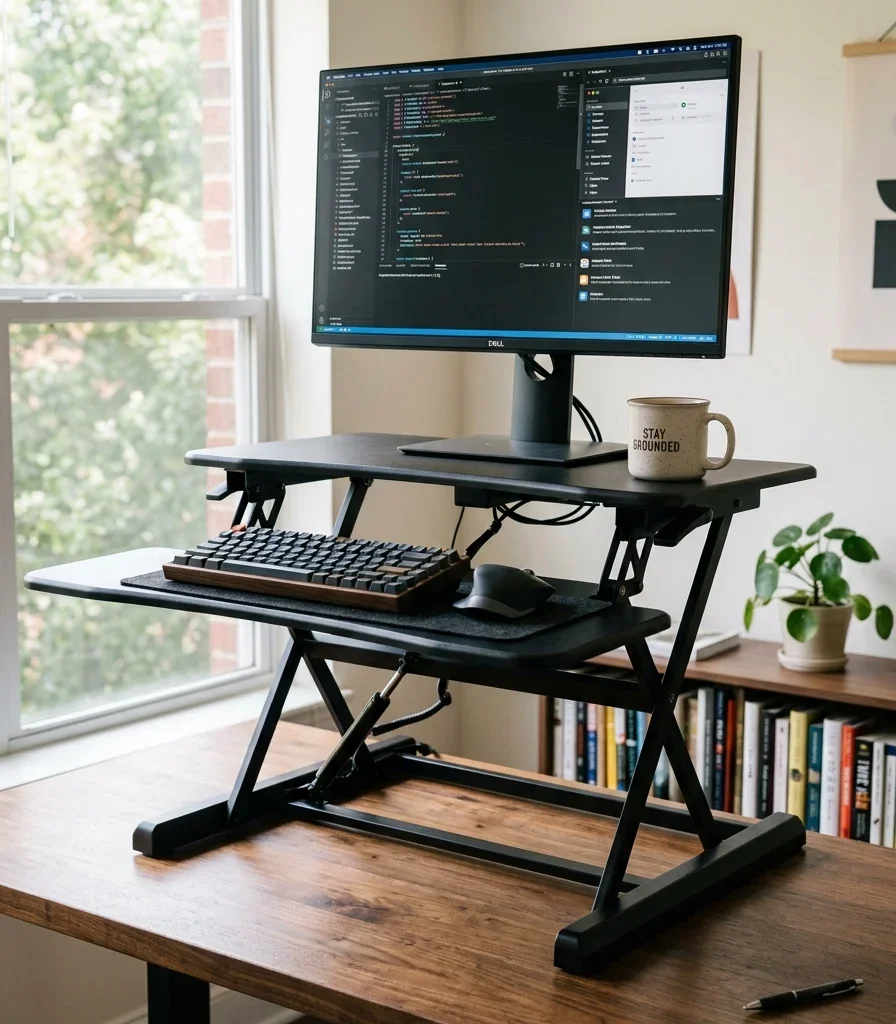 13. Add a Standing Desk Converter for Movement Breaks