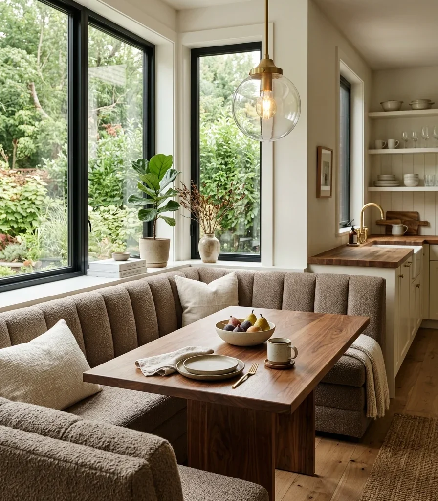 13. Build an Integrated Banquette Seating Nook