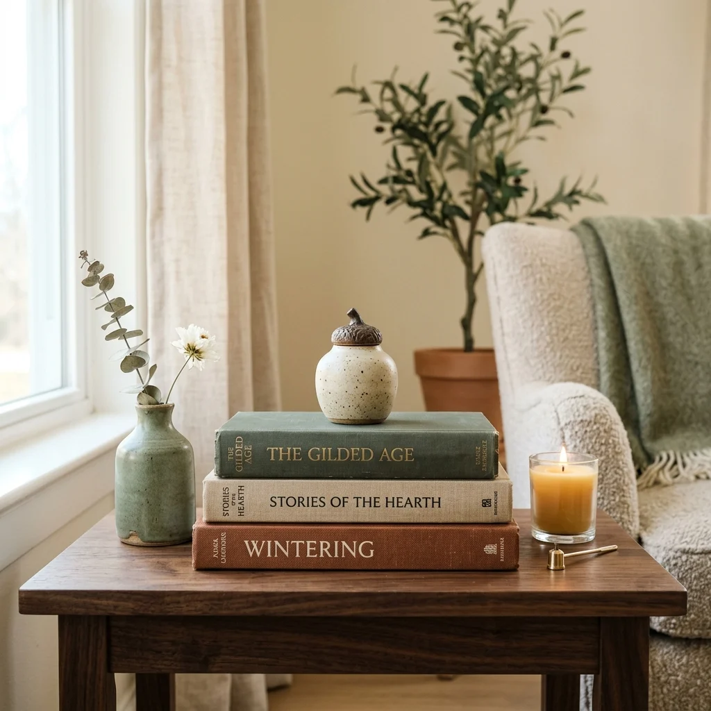 13. Stacking Books as a Styling Tool, Not Just Storage