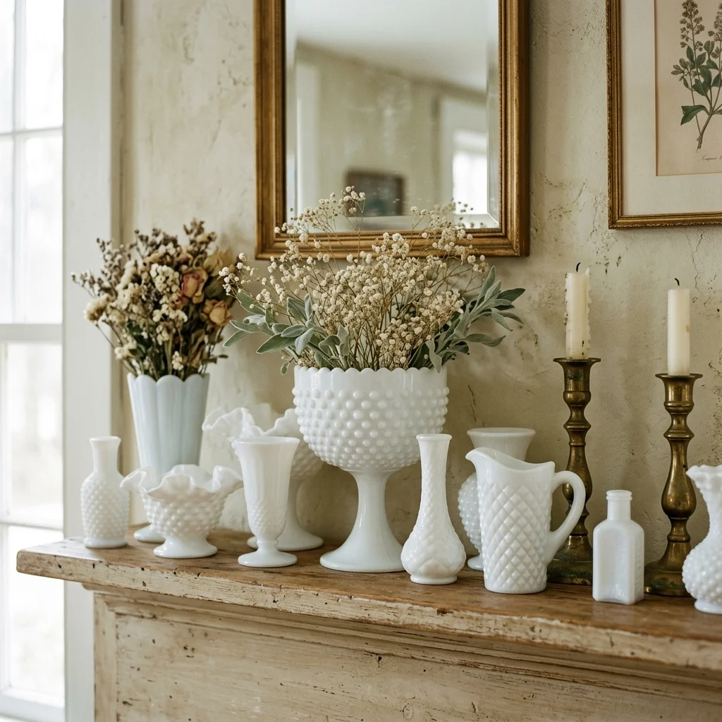 14. Milk Glass White as a Vintage Neutral