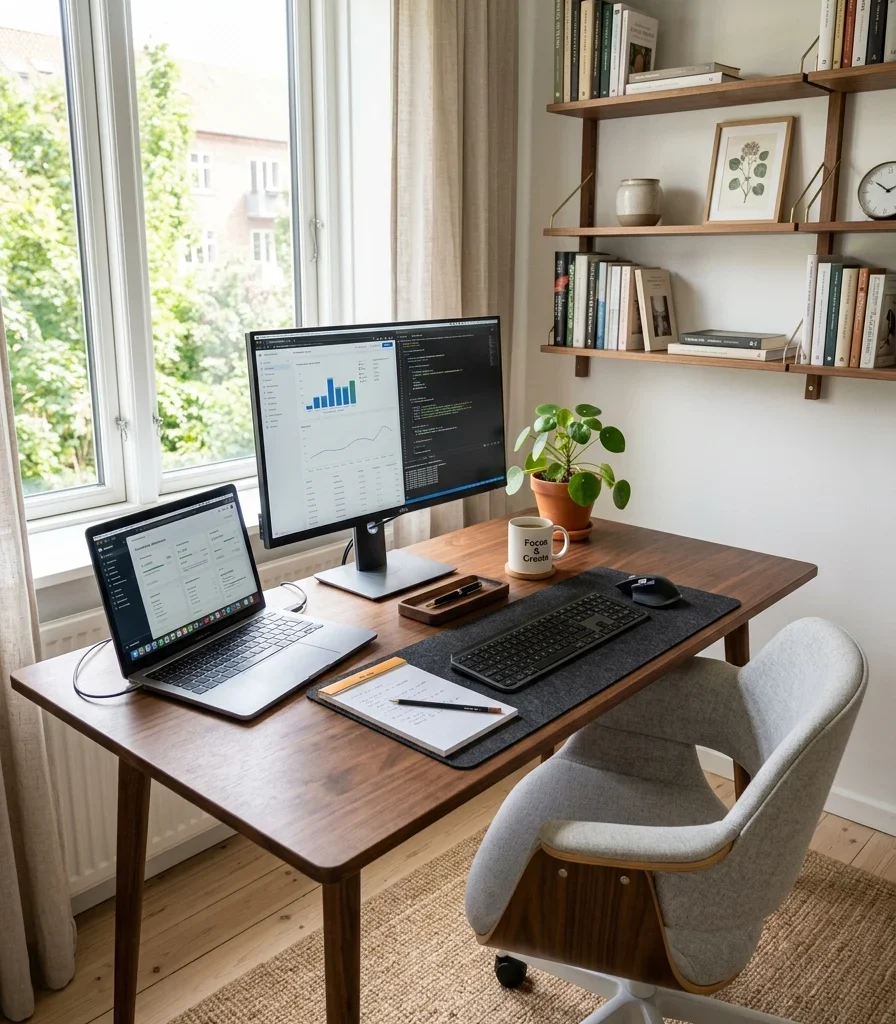 14. Position the Desk Perpendicular to the Window