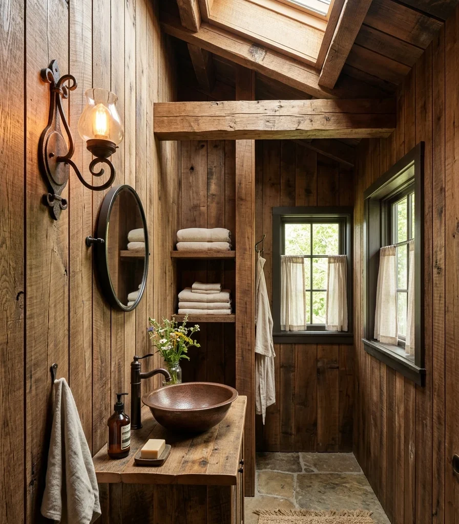 14. Vertical Wood Paneling to Raise a Low Ceiling