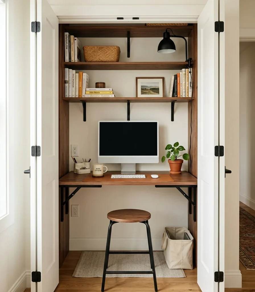 15. Convert a Closet Into a Compact Business Office