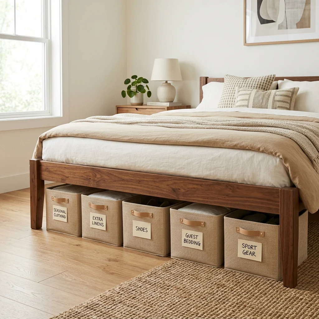 15. DIY Under-Bed Storage Zone