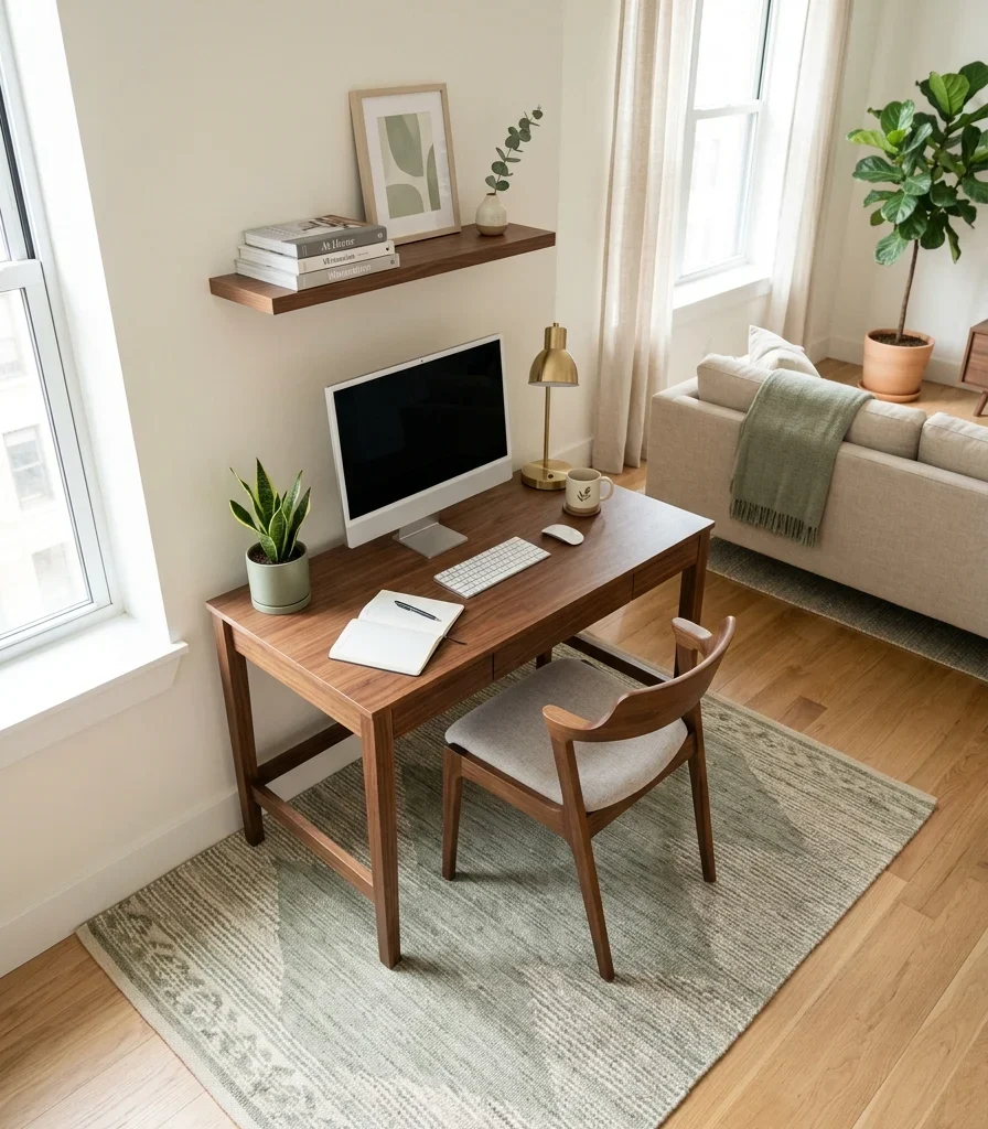 15. Micro-Zoning a Studio Apartment With a Single Floor Rug