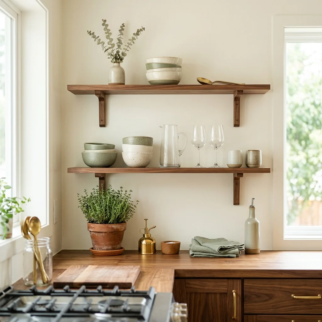 15. Open Shelving to Display Curated Objects