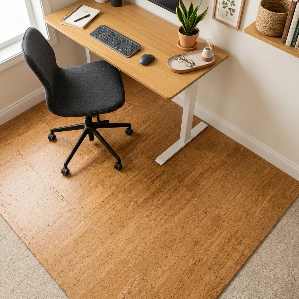 17. Interlocking Foam or Cork Tiles Disguised as Real Flooring