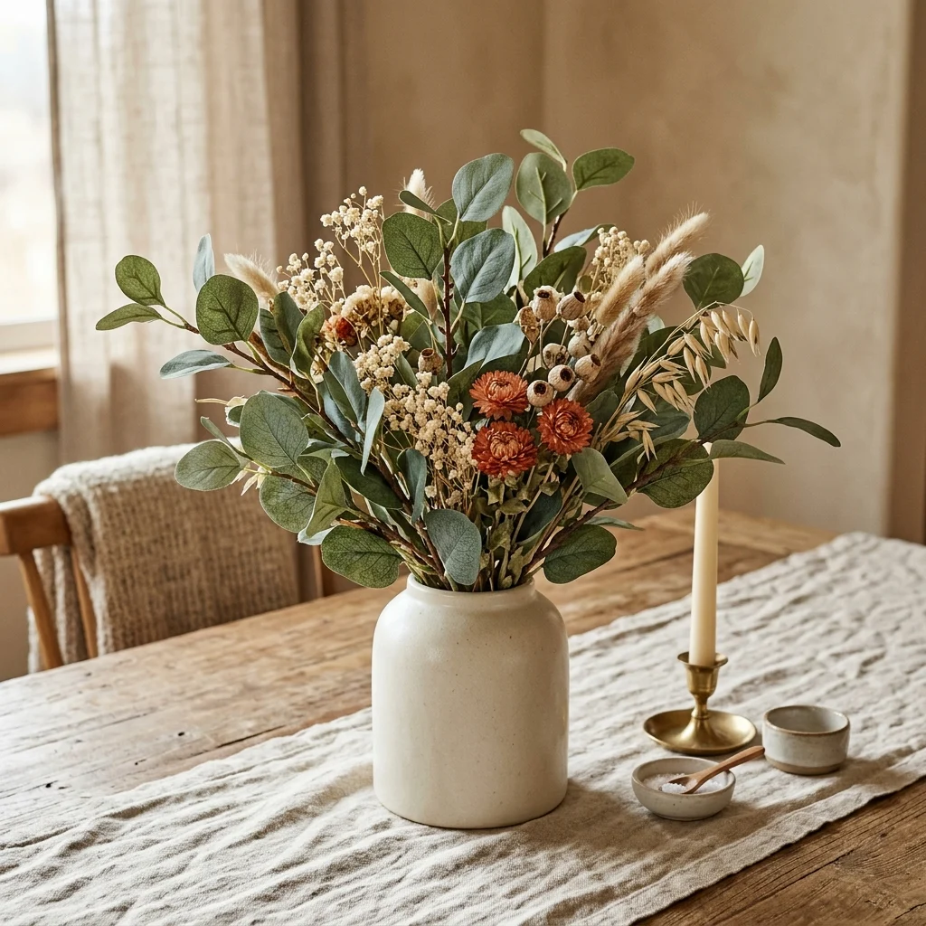 17. Layer Budget Faux Florals in a Cohesive Color Story