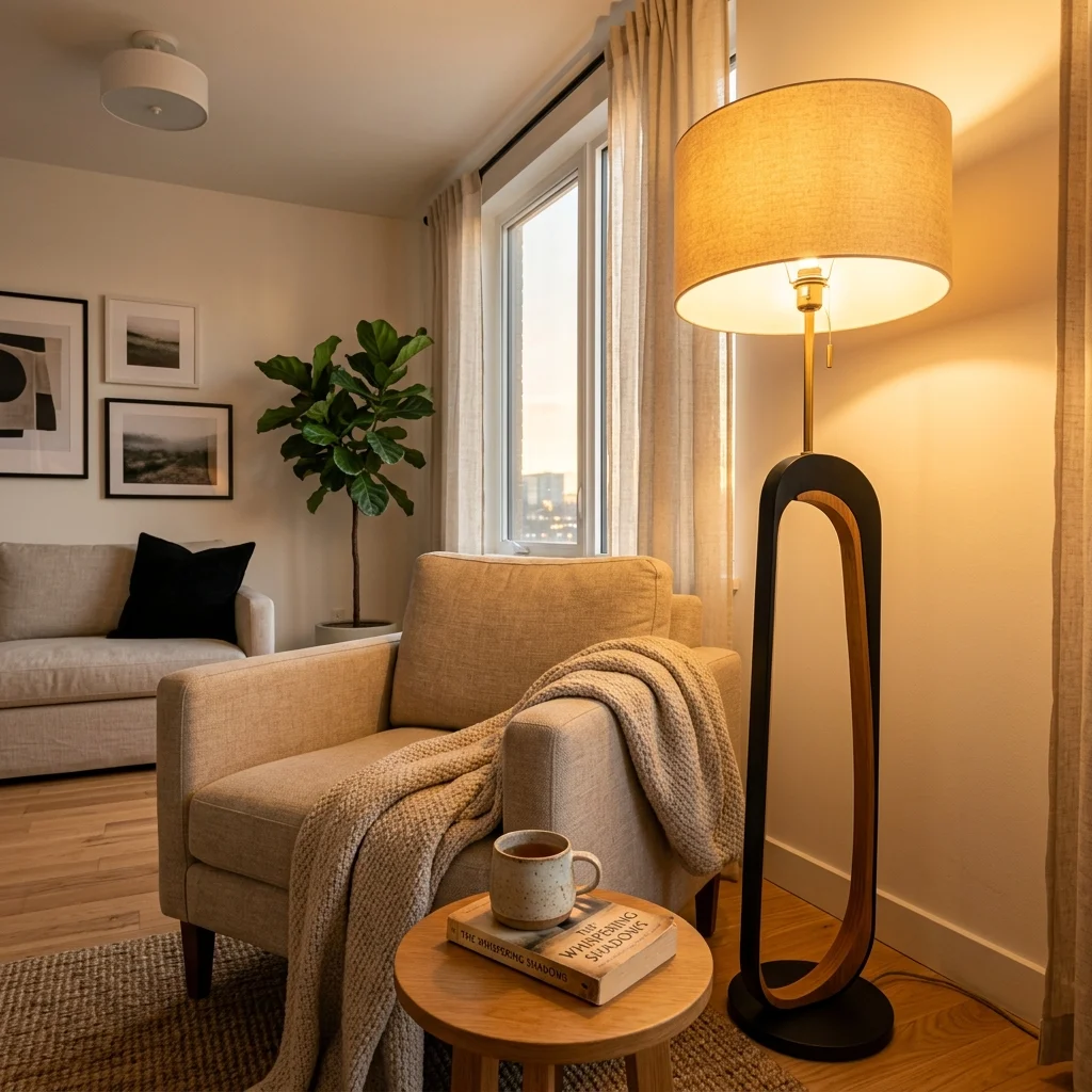 18. A Statement Floor Lamp Instead of a Ceiling Fixture Changes