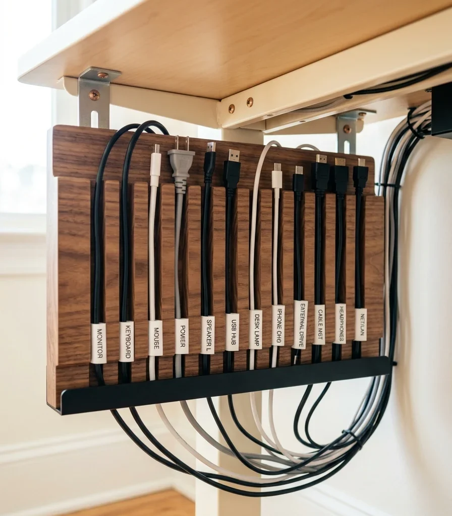 18. Add a Cable and Cord Organizer Tray