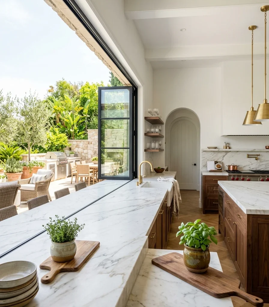 19. Frame an Indoor-Outdoor Catering Pass-Through