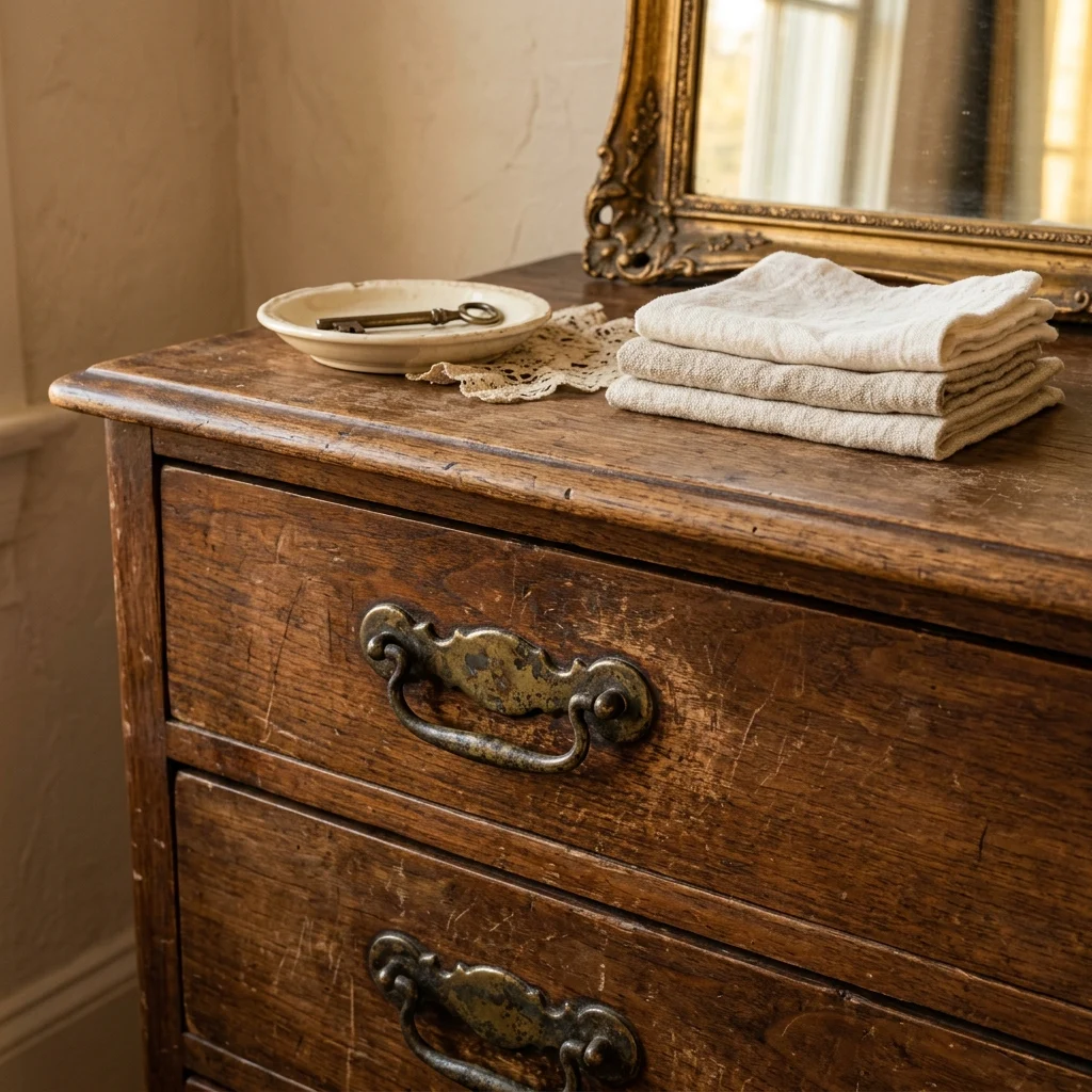 2. Aged Brass Hardware With Real Patina