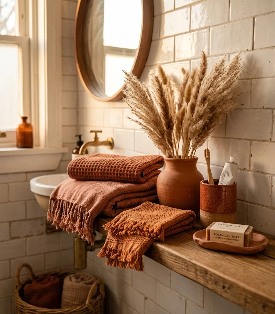 2. Layer a Terracotta and Rust Palette