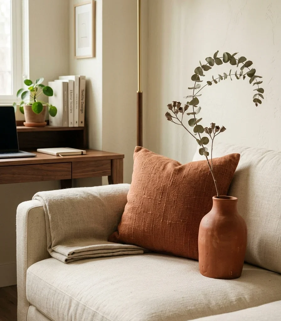 2. Pair Warm Terracotta With Soft Cream