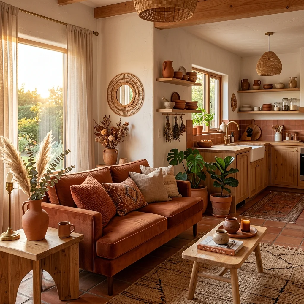 2. Sun-Faded Terracotta and Rust Palette Throughout
