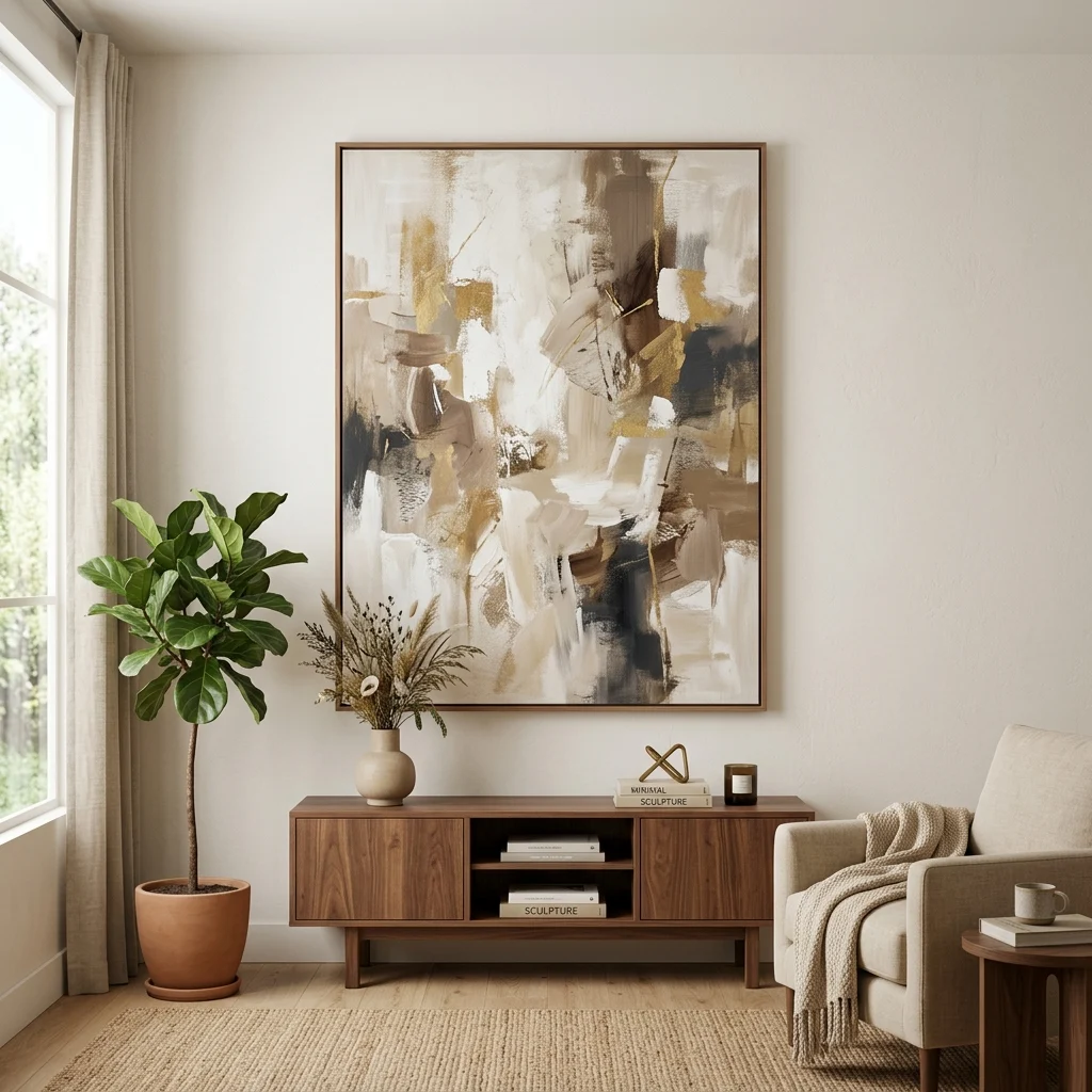 20. Choosing One Statement Art Piece Over Many Small Ones