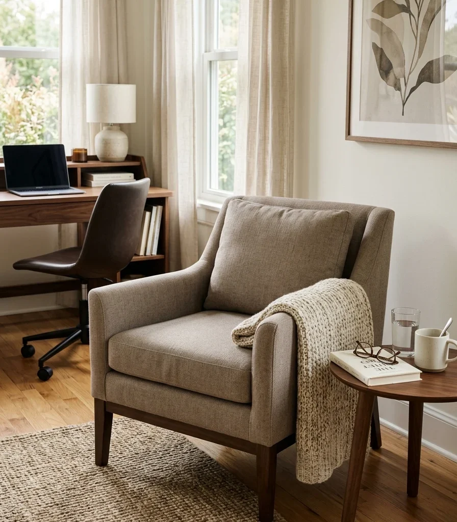 3. Add a Dedicated "Off-Duty" Chair Separate From the Desk Chair