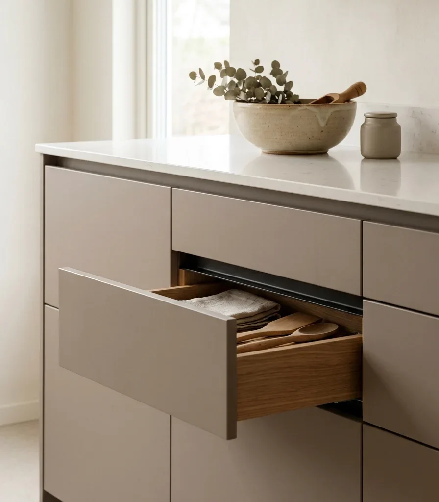 3. Install Handleless Push-to-Open Cabinetry