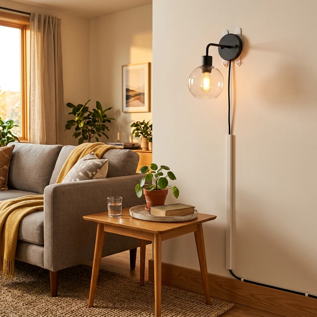 3. Plug-In Wall Sconces Instead of Hardwired Fixtures