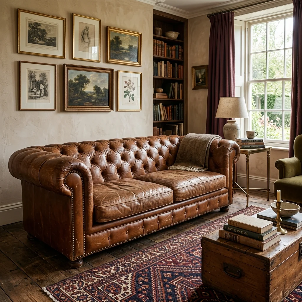 4. A Genuine Antique Chesterfield Sofa Anchor
