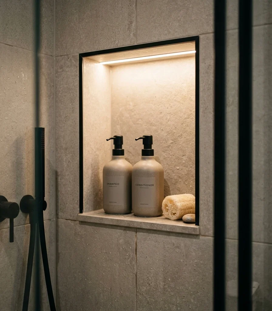 4. Add Recessed Niche Lighting for a Soft Glow