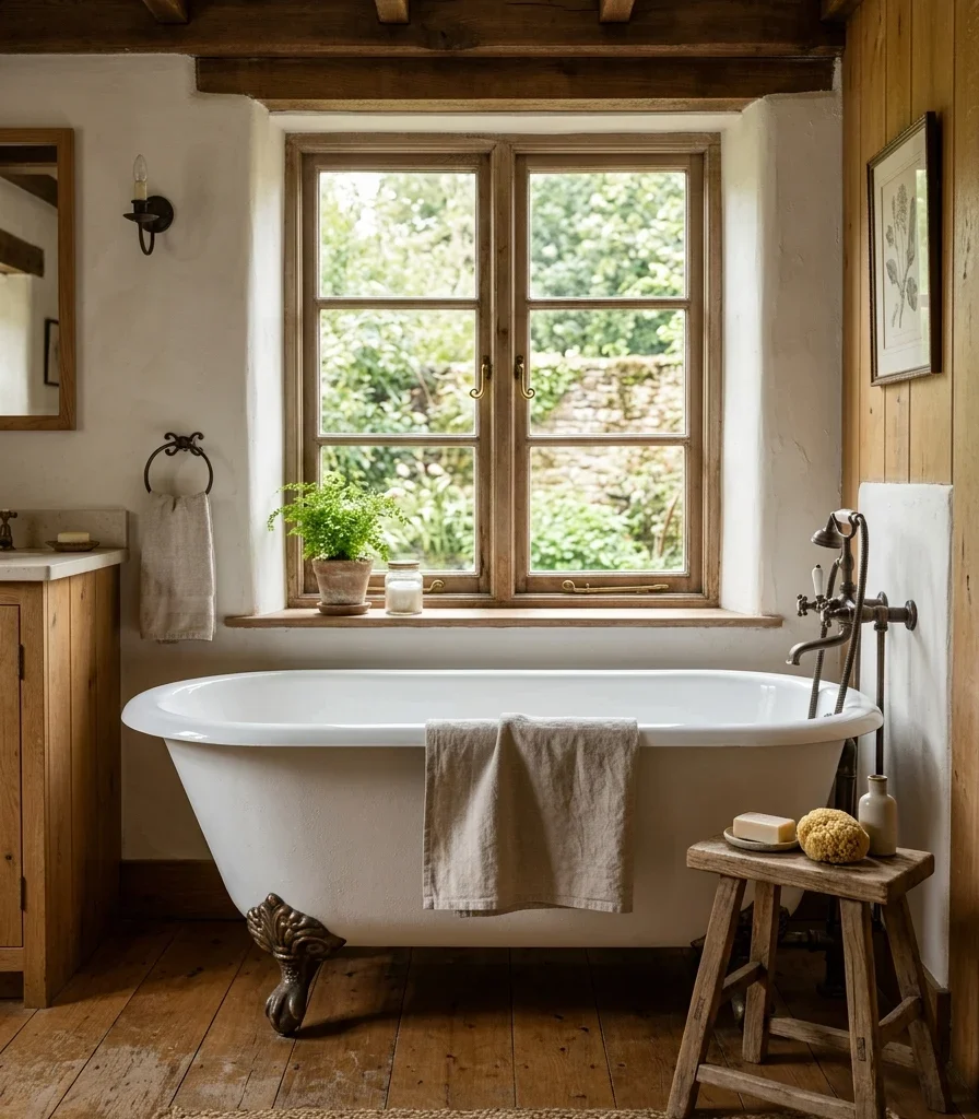 4. Anchor the Room With a Clawfoot Tub