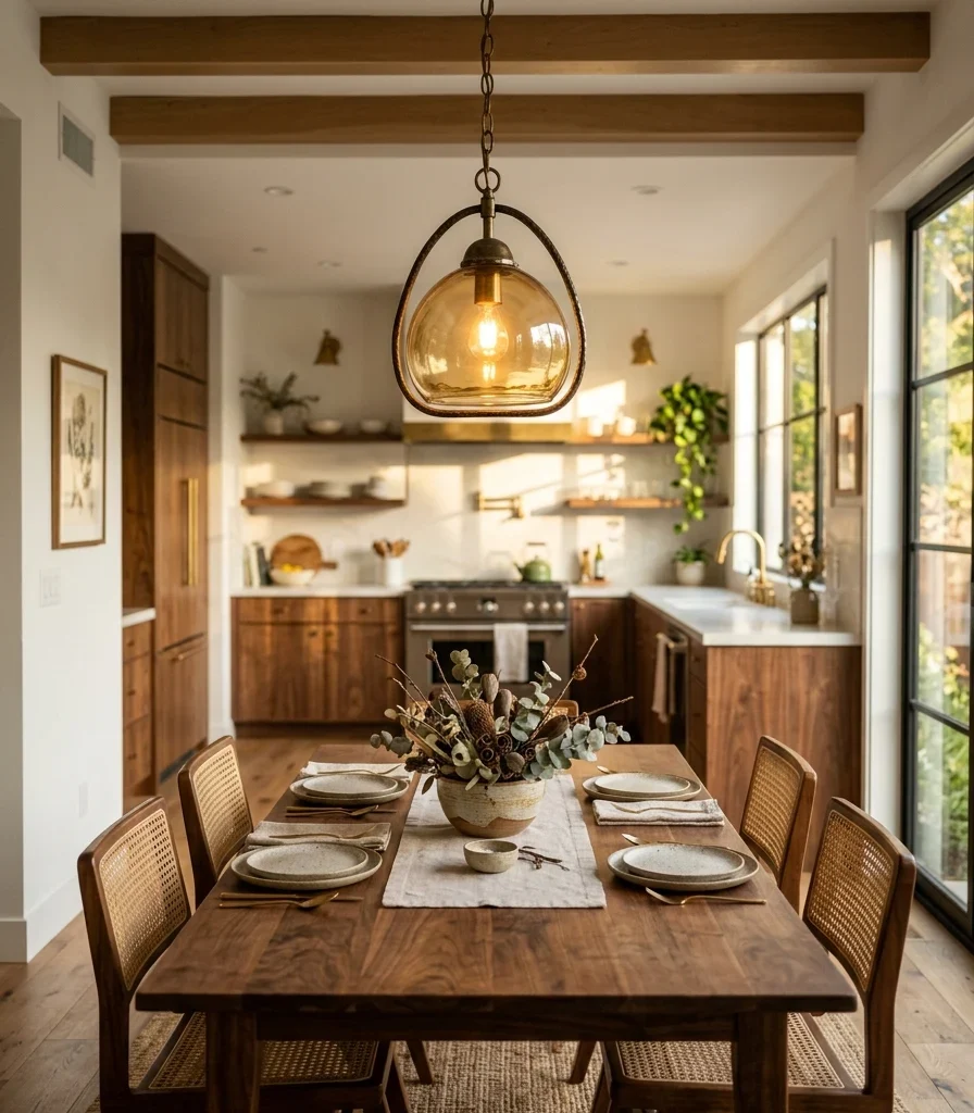 4. Size and Hang a Pendant to Anchor the Table