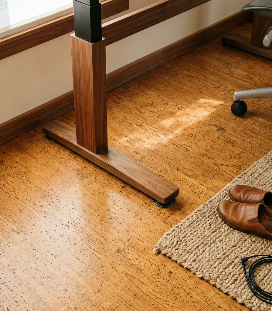 5. Lay Cork Flooring for All-Day Standing Comfort