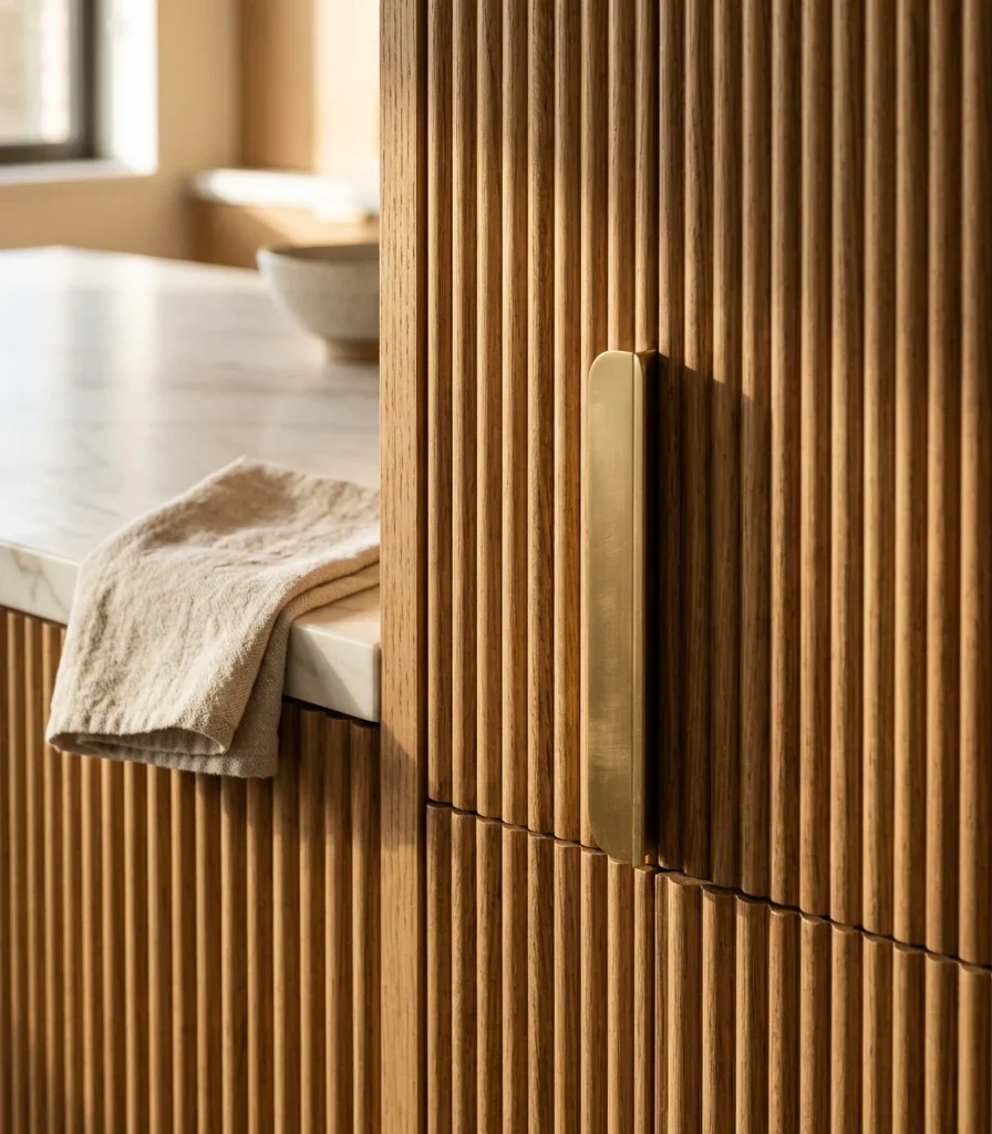 5. Specify Fluted Wood Cabinet Fronts