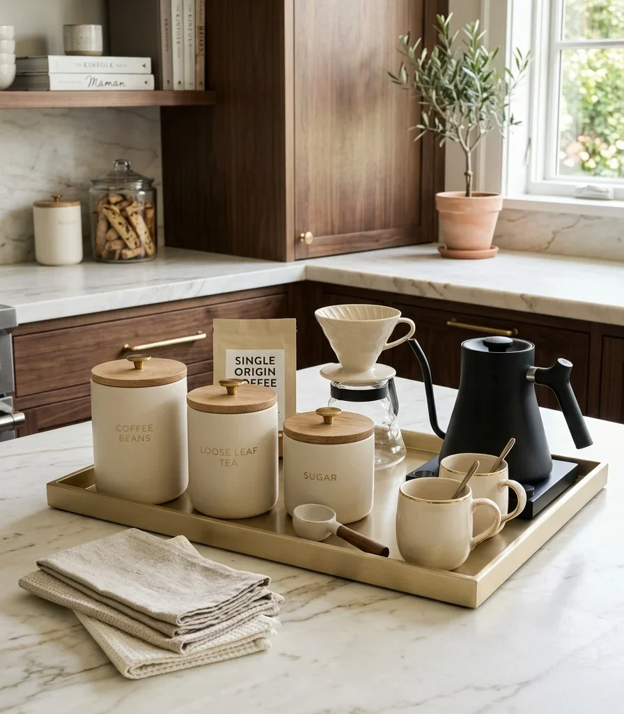 6. Style a Curated Coffee and Tea Station