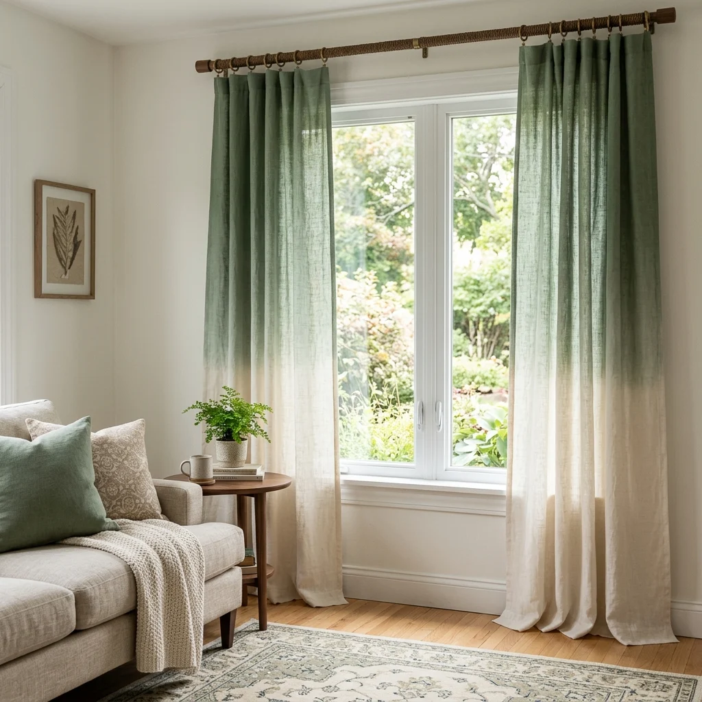 6. DIY Ombre Dip-Dyed Curtains
