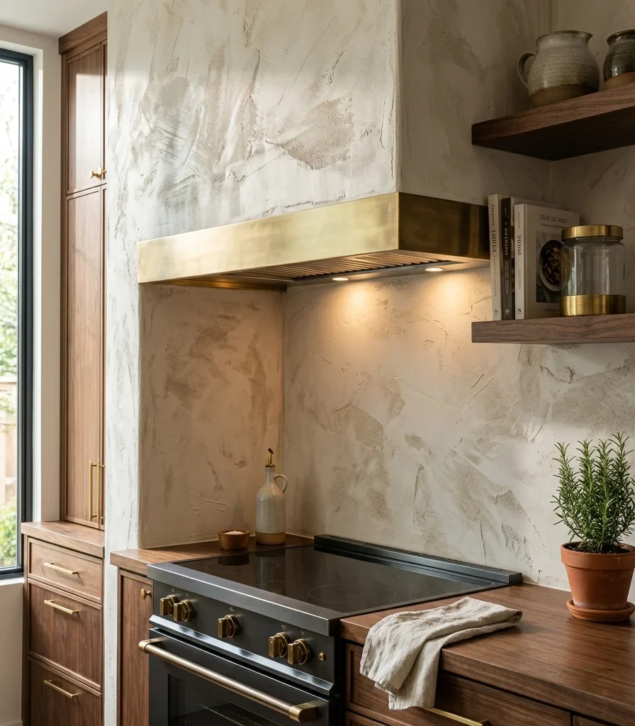7. An Organic Plaster Range Hood Surround