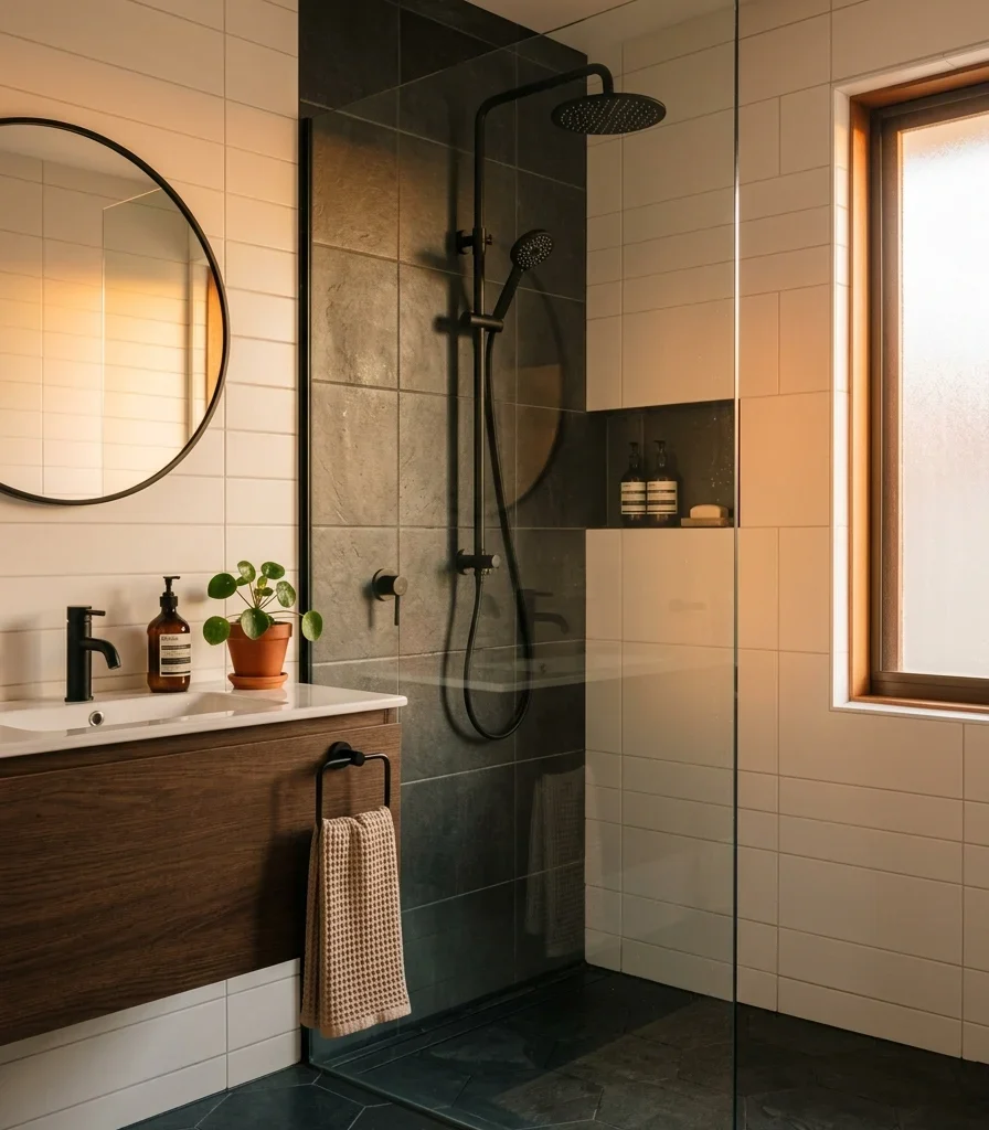 7. Anchor the Room With a Deep Charcoal Accent Wall