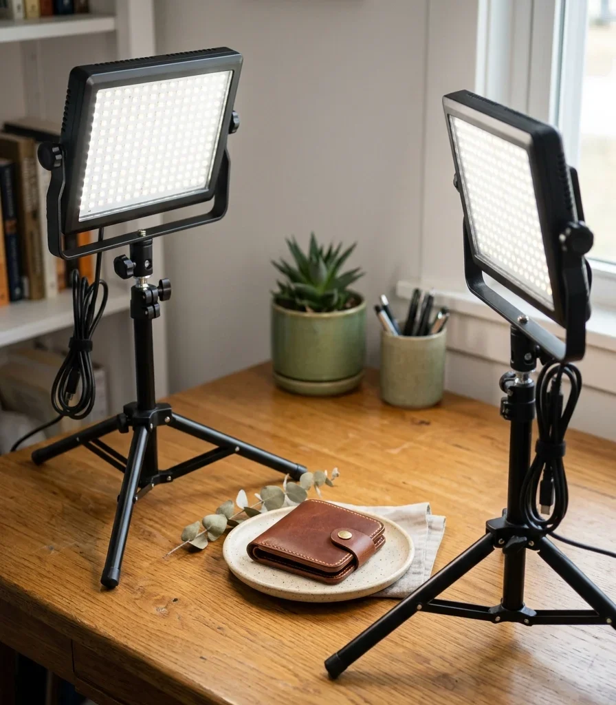9. Add Daylight-Balanced Lighting for Accurate Product Photography