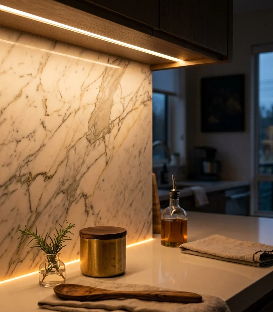 9. Add Under-Cabinet Warm LED for Ambient Glow