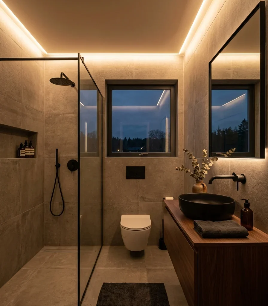 9. Recess Linear Lighting Along the Ceiling Edge