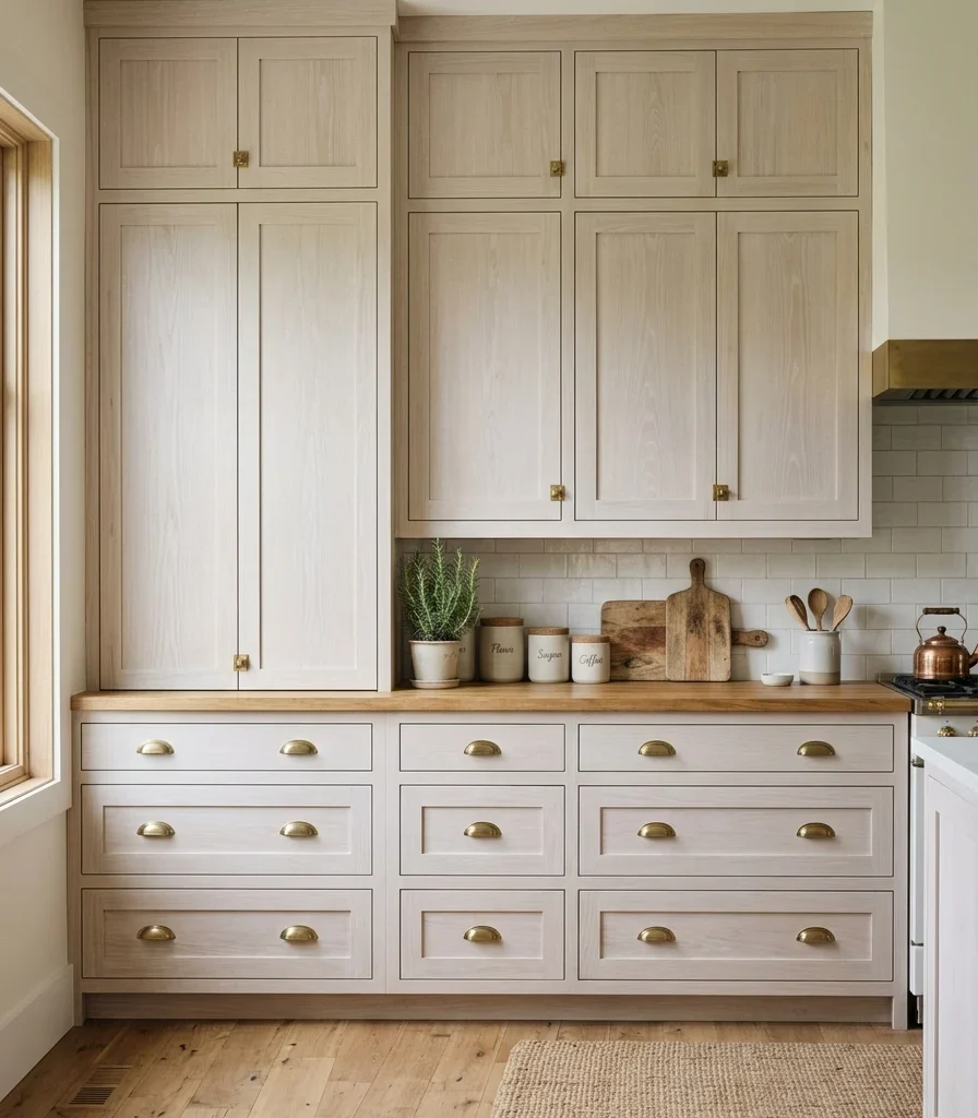 1. Shaker Cabinets in Whitewashed Oak