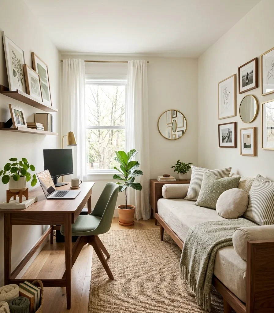 10. A Daybed for Guest Overflow in a True Spare-Room Office